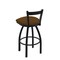 Holland Bar Stool Co 30" Low Back Swivel Bar Stool, Black Wrinkle, Canter Thatch Seat 82130BW001 - alternate 2